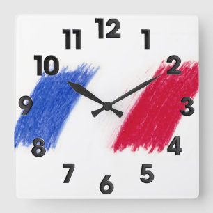 Horloge Carrée français