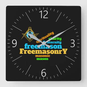 Horloge Carrée Freemasonry