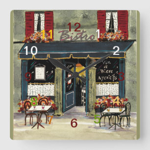 Horloge Carrée French Bistro wall clock