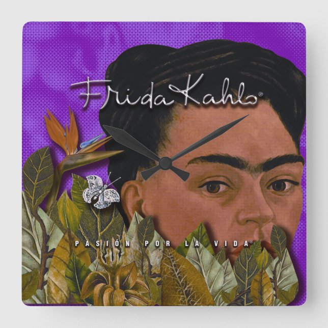 Horloge Carrée Frida Kahlo Pasion Por La Vida (Recto)