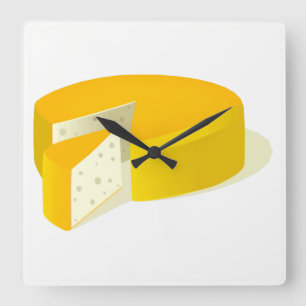 Horloge Carrée Fromage