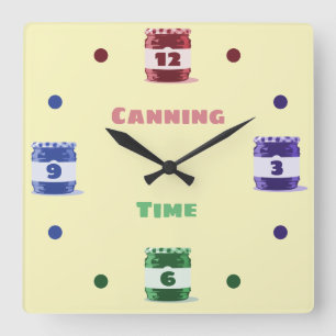 Horloge Carrée Fun Colorful