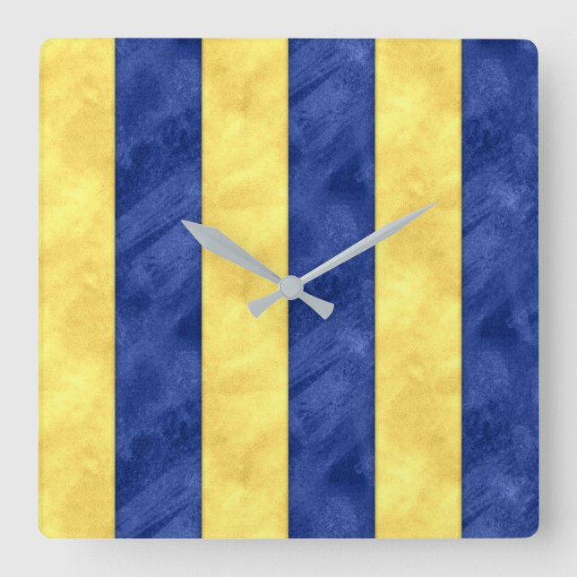 Horloge Carrée G Aquarelle de golf Signal nautique Pavillon marit (Recto)