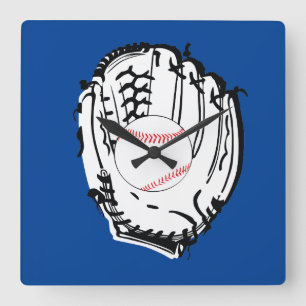 Horloge Carrée Gant de baseball