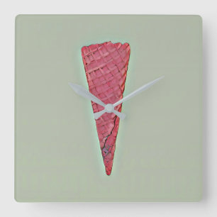 Horloge Carrée Gâteau à la crème glacée