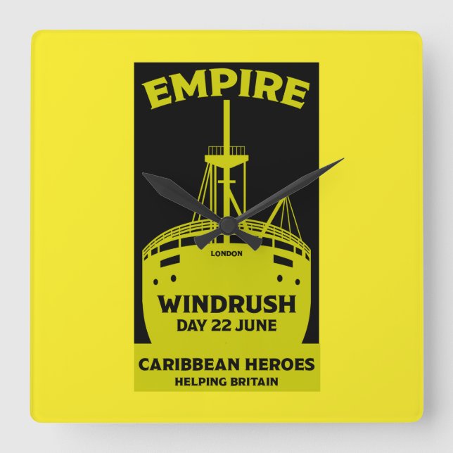 Horloge Carrée Génération Windrush (Recto)