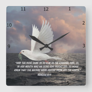 Horloge Carrée Genèse 8:11