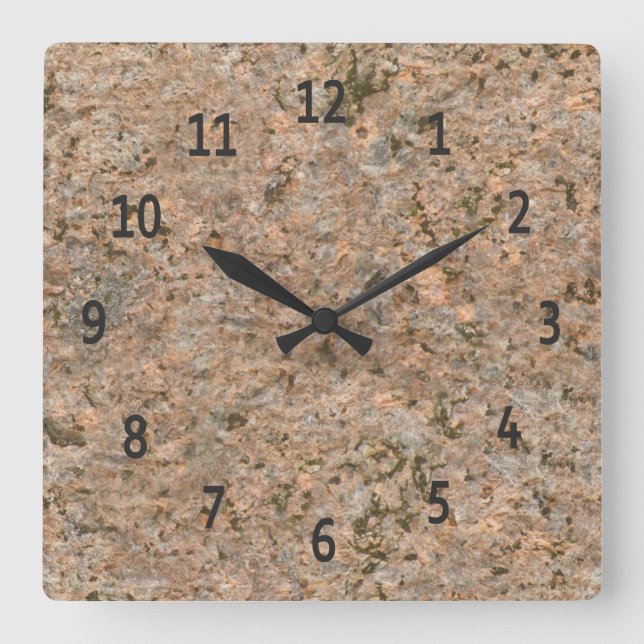 Horloge Carrée Géologie Nature Photo Rock Texture (Recto)