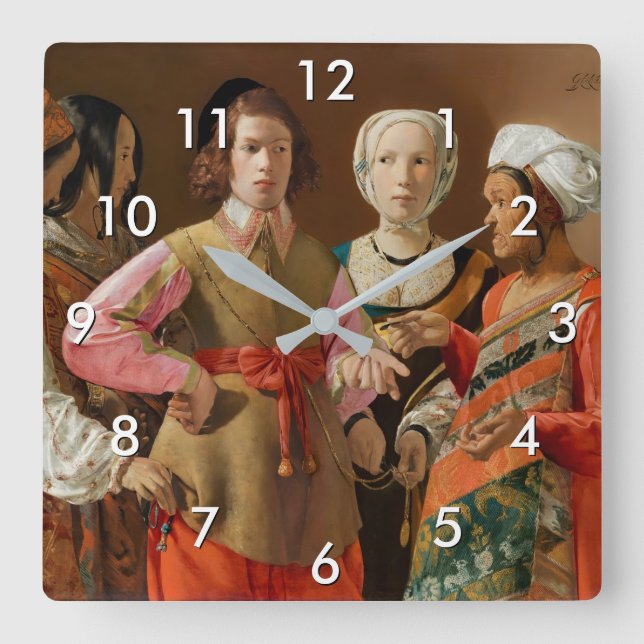 Horloge Carrée Georges de la Tour - Le caisson Fortune (Recto)