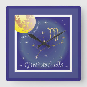 Horloge Carrée Giuvintschella 23 avust fin 23 colon Uhr