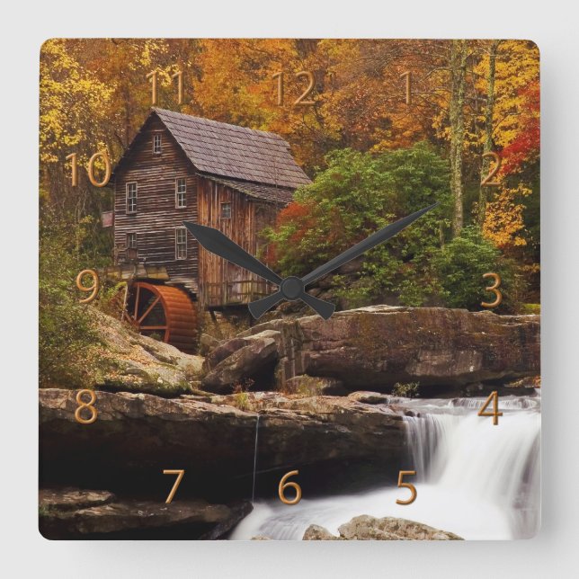 Horloge Carrée Glade Creek Grist Mill (Recto)