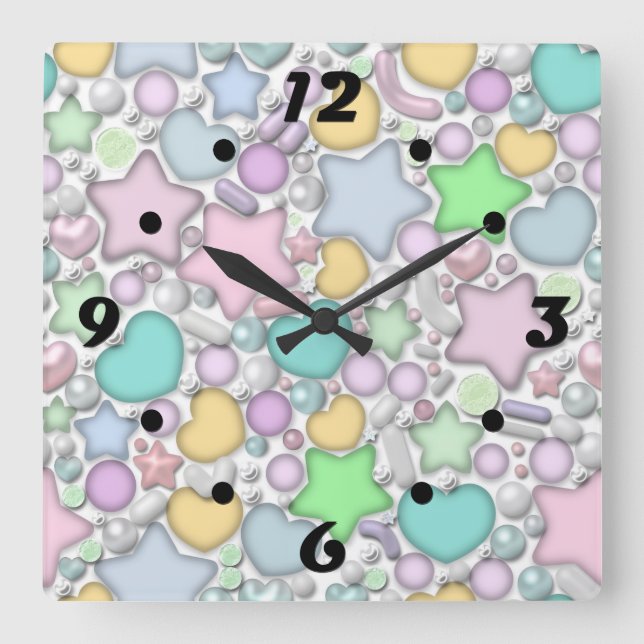 Horloge Carrée Glass ornaments (Recto)