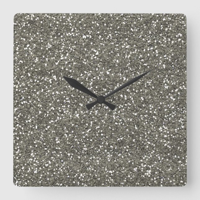 Horloge Carrée Glitter de Stylish (Recto)