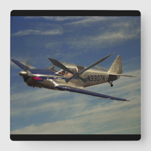 Horloge Carrée Globe, aviation 1946_Classic rapide