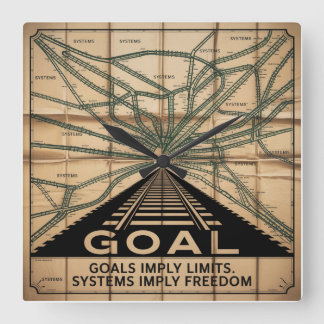 Horloge Carrée Goals Imply Limits. Systems Imply Freedom