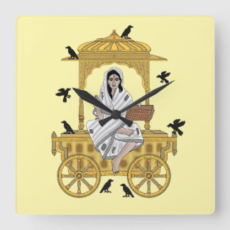Horloge Carrée Goddess Dhumavati Wall Clock