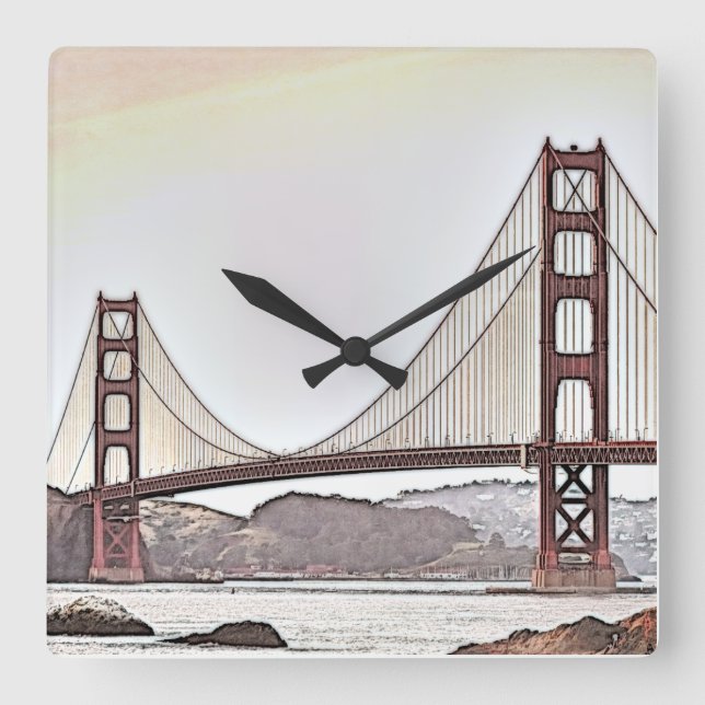 Horloge Carrée Golden Gate Bridge - San Francisco, Californie (Recto)