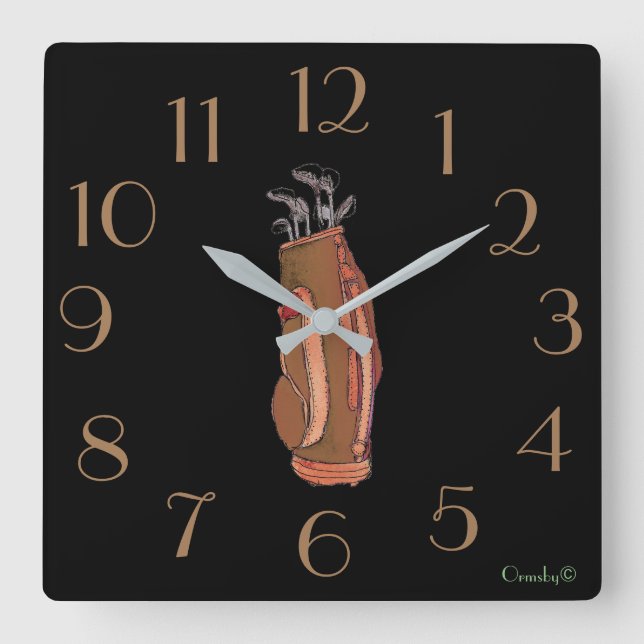 Horloge Carrée Golf clock (Recto)
