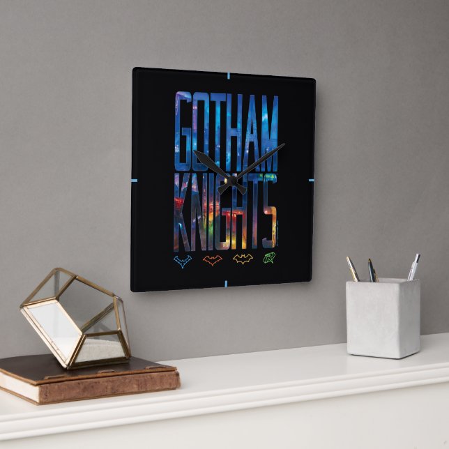 Horloge Carrée Gotham Knights City Letters (Bureau)