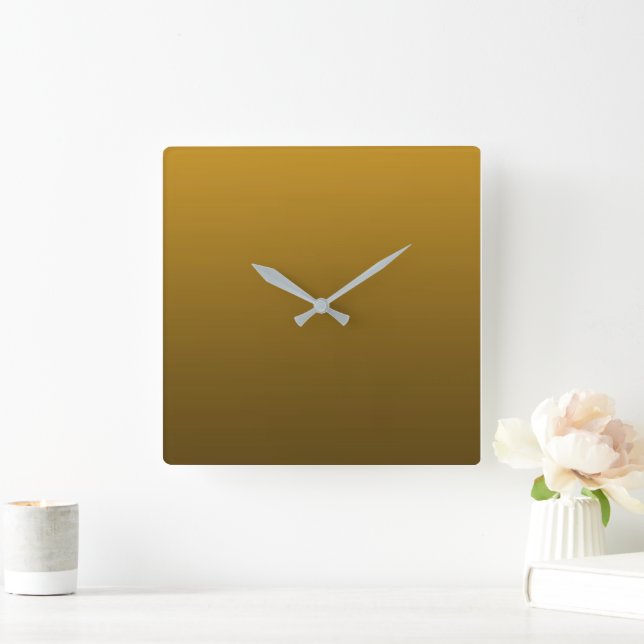 Horloge Carrée Gradient Yellow - deep to light | Mood Background| (Maison)