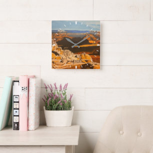 Horloge Carrée Grand Canyon, par Gary Poling