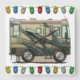 Horloge Carrée Grand rv car Motorhome du profondément satisfait