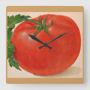 Horloge Carrée grande tomate juteuse BIG