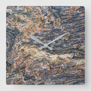 Horloge Carrée Granite Stone Pattern