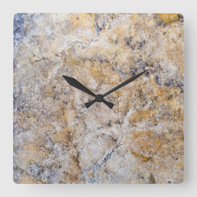 Horloge Carrée Granite Stone Pattern (Recto)