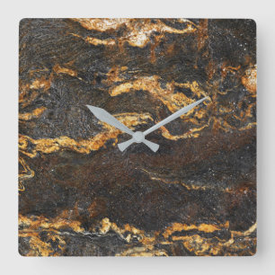 Horloge Carrée Granite Stone Pattern