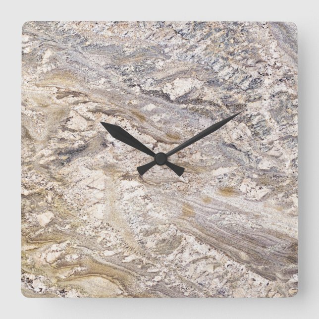 Horloge Carrée Granite Stone Pattern (Recto)