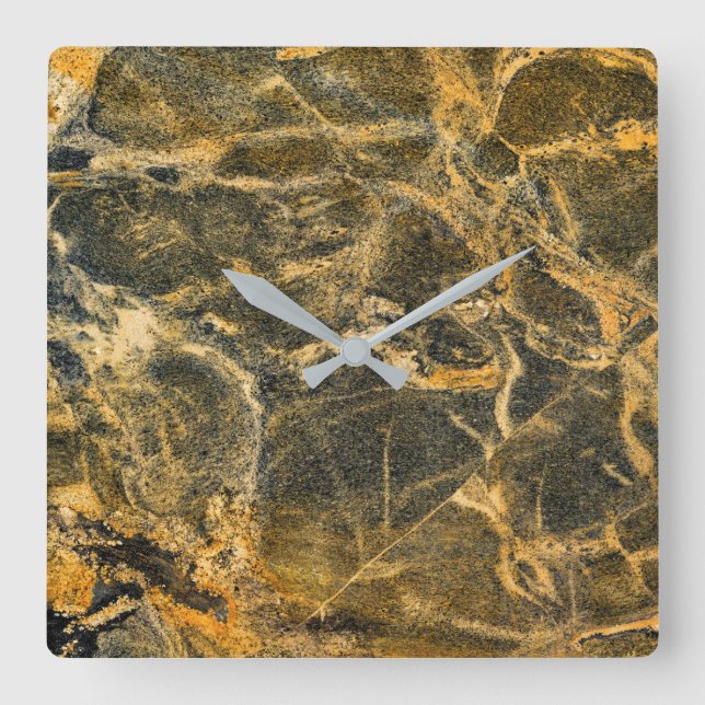 Horloge Carrée Granite Stone Pattern (Recto)
