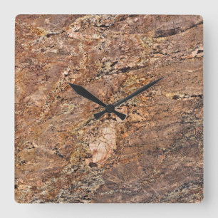 Horloge Carrée Granite Stone Pattern