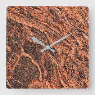Horloge Carrée Granite Stone Pattern
