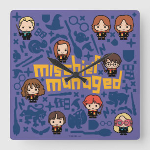 Horloge Carrée Graphique "MISCHIEF MANAGED™"