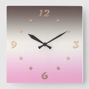 Horloge Carrée Gray rose ombre