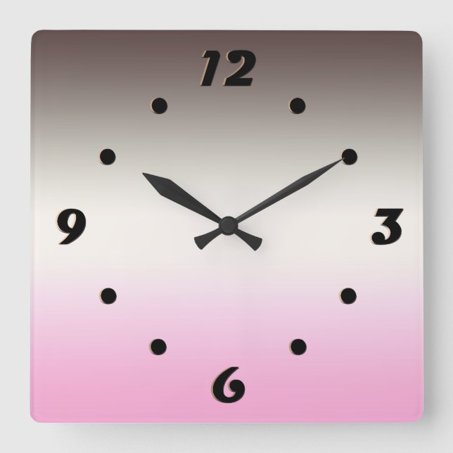 Horloge Carrée Gray rose ombre (Recto)