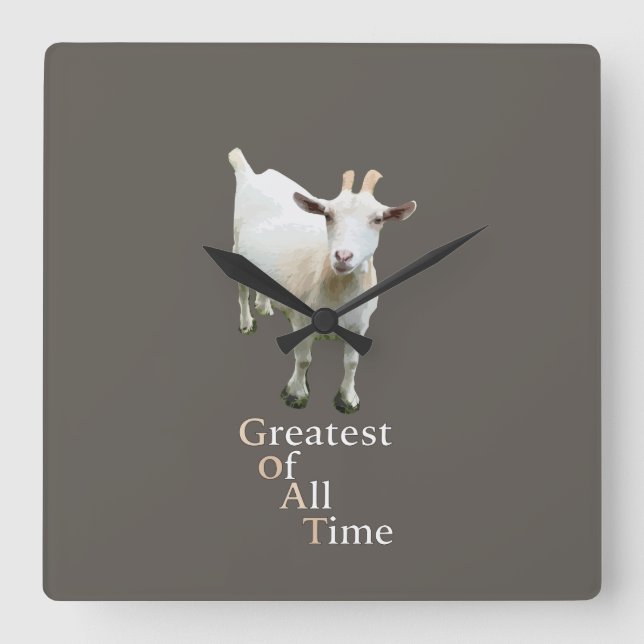 Horloge Carrée Greatest of all time Goat (Recto)
