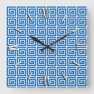 Horloge Carrée Greek Key