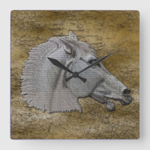 Horloge Carrée Greek Mythology Classical Horse