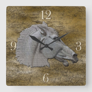 Horloge Carrée Greek Mythology Classical Horse