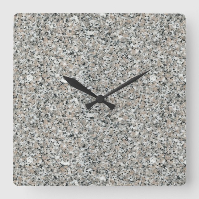 Horloge Carrée Grey Granite Clock (Recto)