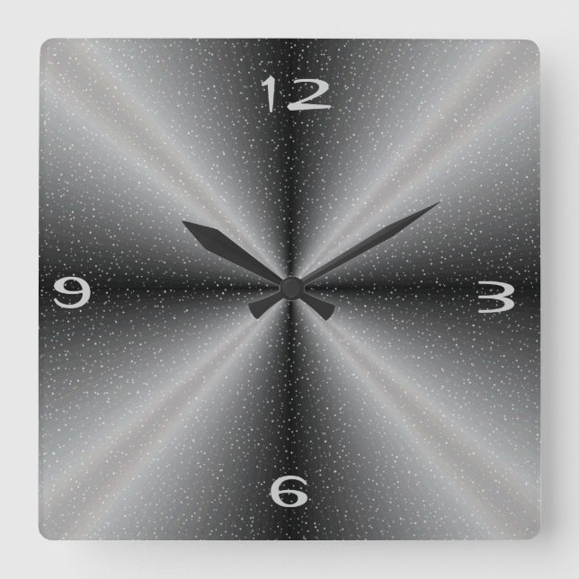 Horloge Carrée Gris/blanc avec Arrière - plan de neige >Horloges  (Recto)
