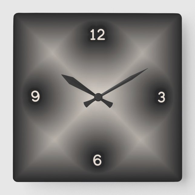 Horloge Carrée gris moderne (Recto)