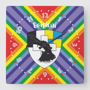 Horloge Carrée Grischun Grigioni Schweiz Svizra