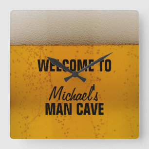 Horloge Carrée Grotte Homme - Bière
