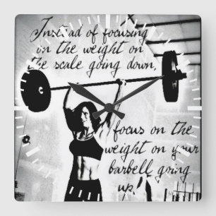 Horloge Carrée Gym pour la motivation