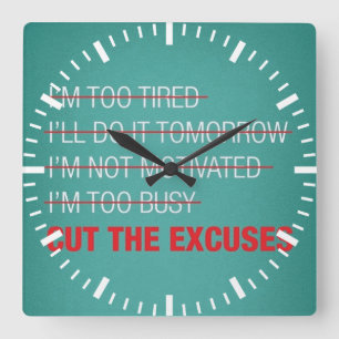 Horloge Carrée Gym pour la motivation
