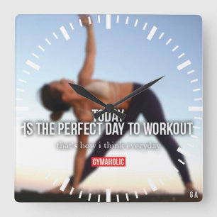 Horloge Carrée Gym pour la motivation