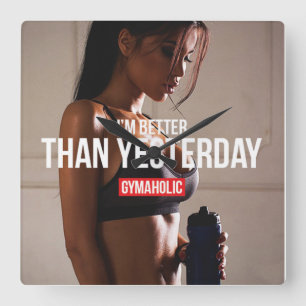 Horloge Carrée Gym pour la motivation